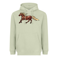 Matcha running horse Heavyweight Hoodie - NancyCooperArtShop