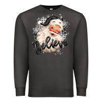 Smoke believe buffalo plaid white christmas santa claus Premium Sweatshirt - MaliasSmallBusiness