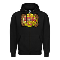 Black it's softball y'all Zipper Hoodie - LillyAllenDesigns