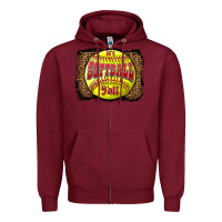 Burgundy it's softball y'all Zipper Hoodie - LillyAllenDesigns