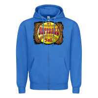 True Royal it's softball y'all Zipper Hoodie - LillyAllenDesigns
