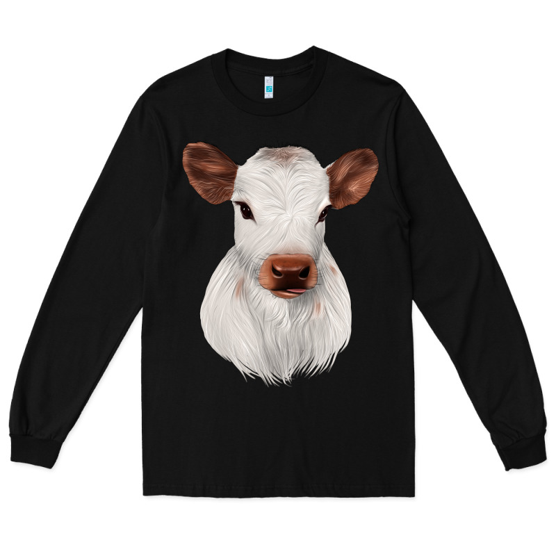 White Cute Calf Long Sleeve Tee by JahusDesignShop | Teevron