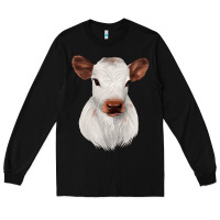 Black White Cute Calf Long Sleeve Tee - JahusDesignShop