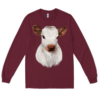 Burgundy White Cute Calf Long Sleeve Tee - JahusDesignShop