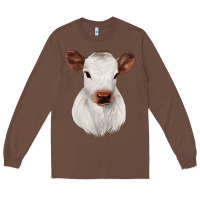 Chestnut White Cute Calf Long Sleeve Tee - JahusDesignShop