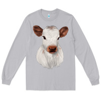 Moon Dust White Cute Calf Long Sleeve Tee - JahusDesignShop