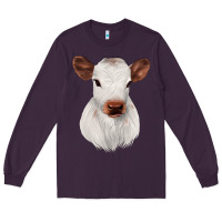Plum White Cute Calf Long Sleeve Tee - JahusDesignShop