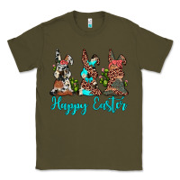 Army Green happy easter leopard cowhide turquoise cactus bunny's Classic Tee - JahusDesignShop