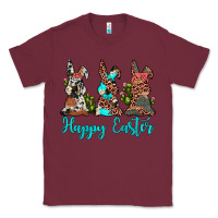 Burgundy happy easter leopard cowhide turquoise cactus bunny's Classic Tee - JahusDesignShop
