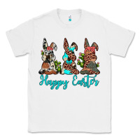 White happy easter leopard cowhide turquoise cactus bunny's Classic Tee - JahusDesignShop