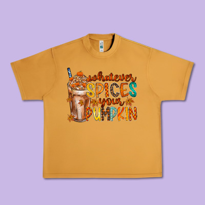 Whatever Spices Your Pumpkin Urban Heavy Tee Designed By Racoondesign