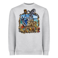Heather Grey summer Heavyweight Sweatshirt - SublimationCraftShop