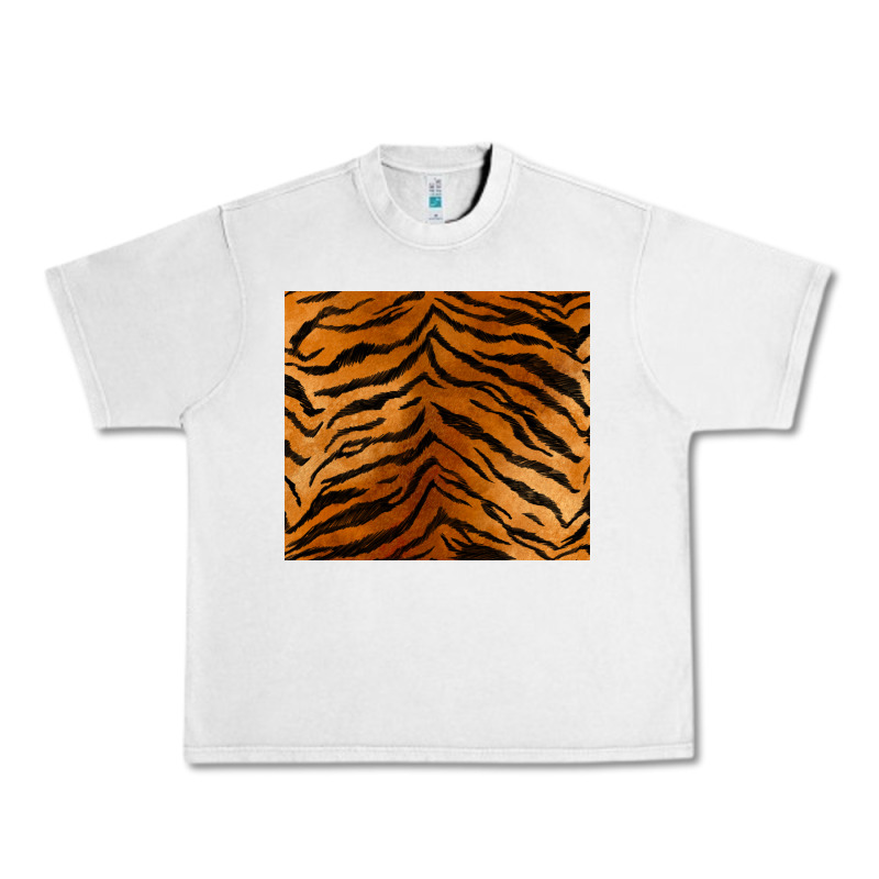Handdrawn Tiger Pattern Urban Heavy Tee by BarkalooDesign | Teevron
