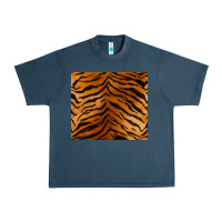 Midnight Navy handdrawn tiger pattern Urban Heavy Tee - BarkalooDesign
