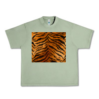 Oil Green handdrawn tiger pattern Urban Heavy Tee - BarkalooDesign