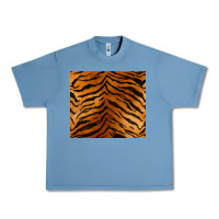 Pebble Blue handdrawn tiger pattern Urban Heavy Tee - BarkalooDesign