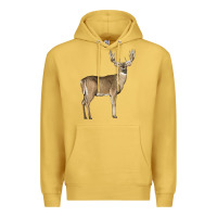 Antique Gold white tailed buck deer Premium Hoodie - LillyAllenDesigns