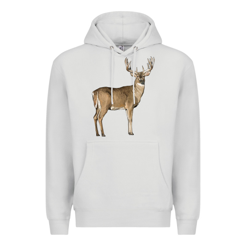 White Tailed Buck Deer Premium Hoodie by LillyAllenDesigns | Teevron