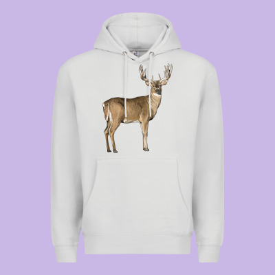White Tailed Buck Deer Premium Hoodie Designed By Lillyallendesigns