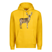 Lemon white tailed buck deer Premium Hoodie - LillyAllenDesigns