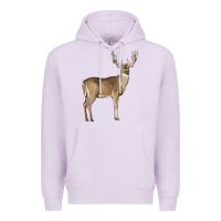 Lilac white tailed buck deer Premium Hoodie - LillyAllenDesigns
