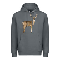 Rock white tailed buck deer Premium Hoodie - LillyAllenDesigns