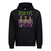 Black Hocus Pocus with Skeletons Urban Hoodie - texasbilliewilder