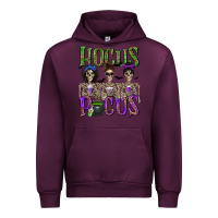 Mauve Wine Hocus Pocus with Skeletons Urban Hoodie - texasbilliewilder