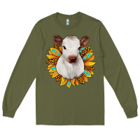 Army Green sunflower heifer Long Sleeve Tee - JahusDesignShop