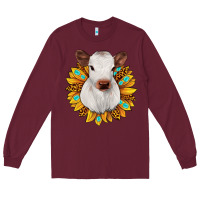 Burgundy sunflower heifer Long Sleeve Tee - JahusDesignShop