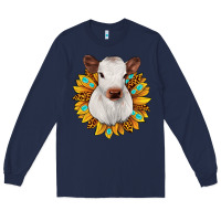 Navy sunflower heifer Long Sleeve Tee - JahusDesignShop