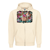 Sandshell happy easter bunny western background Zipper Hoodie - Jasminsmagicworld