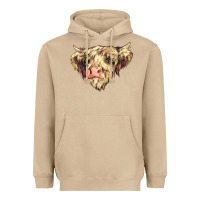 Mushroom scottish cow Heavyweight Hoodie - NancyCooperArtShop