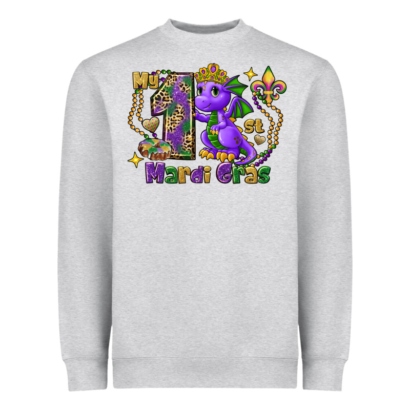 Dragon My First Mardi Gras Heavyweight Sweatshirt by FaDigitalArtStudio | Teevron