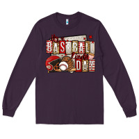 Plum it's a baseball kinda day Long Sleeve Tee - Jasminsmagicworld