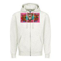 Oatmeal Heather western baby boer goat pink flowers serape leopard pink glitter patter Zipper Hoodie - BarkalooDesign