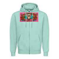 Seafoam western baby boer goat pink flowers serape leopard pink glitter patter Zipper Hoodie - BarkalooDesign