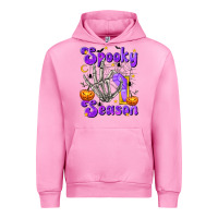Fuchsia Pink Spooky Season On Urban Hoodie - texasbilliewilder