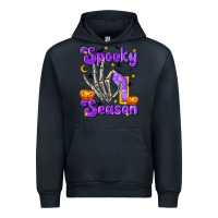 Navy Spooky Season On Urban Hoodie - texasbilliewilder