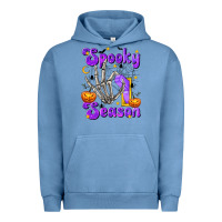 Pigment Pebble Blue Spooky Season On Urban Hoodie - texasbilliewilder