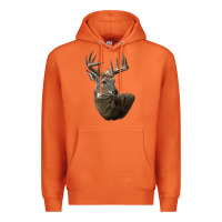 Carrot white tailed buck deer head Premium Hoodie - LillyAllenDesigns