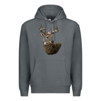 Rock white tailed buck deer head Premium Hoodie - LillyAllenDesigns
