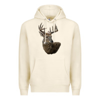 Tofu white tailed buck deer head Premium Hoodie - LillyAllenDesigns