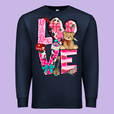 Love Valentines Day Premium Sweatshirt Designed By Nancycooperartshop