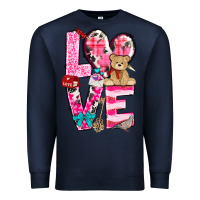 Navy love valentines day Premium Sweatshirt - NancyCooperArtShop