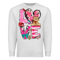 Oatmeal Heather love valentines day Premium Sweatshirt - NancyCooperArtShop