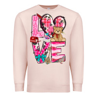 Pale Pink love valentines day Premium Sweatshirt - NancyCooperArtShop