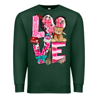 Sports Green love valentines day Premium Sweatshirt - NancyCooperArtShop