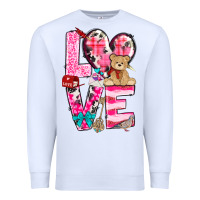 White love valentines day Premium Sweatshirt - NancyCooperArtShop