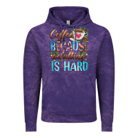 Cloud Purple coffee because adulting is hard Vintage Hoodie - Zillion Design Studio